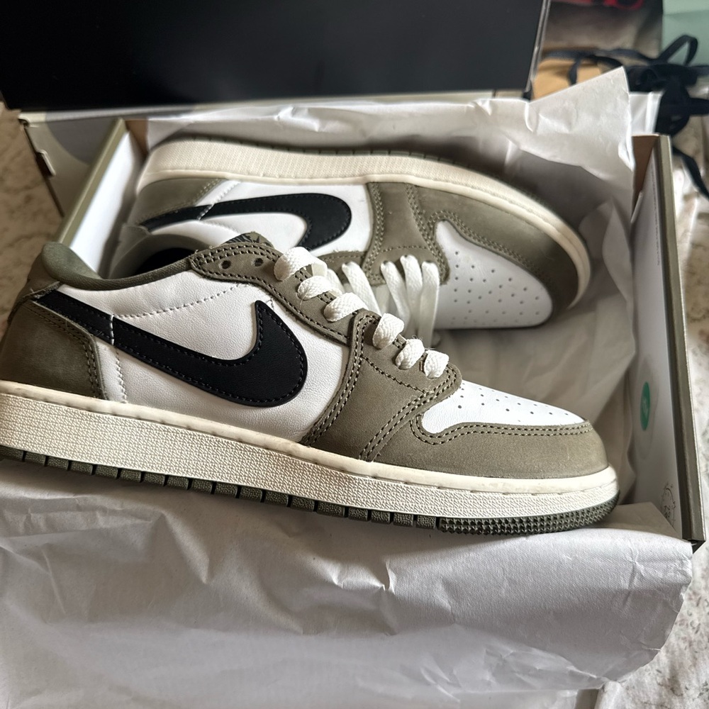 Nike Black, White, and Olive Sneakers